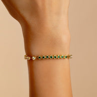 Liesbeth Emerald Accent Tennis Bracelet