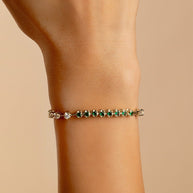 Liesbeth Emerald Accent Tennis Bracelet