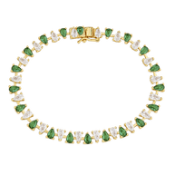 Emerald Pear Cut Tennis Bracelet