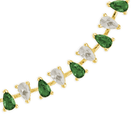 Emerald Pear Cut Tennis Bracelet