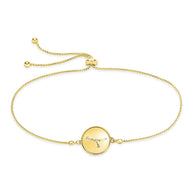 Sterling Silver CZ Constellation Disk Bolo Bracelet
