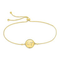 Sterling Silver CZ Constellation Disk Bolo Bracelet