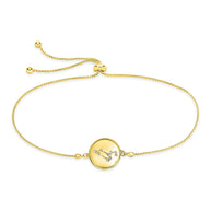 Sterling Silver CZ Constellation Disk Bolo Bracelet
