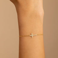 Sterling Silver Kinsey Luxe Cross Accent Bracelet