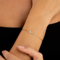 Sterling Silver Kinsey Luxe Cross Accent Bracelet