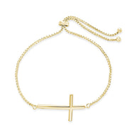 Polished Cross Bolo Bracelet