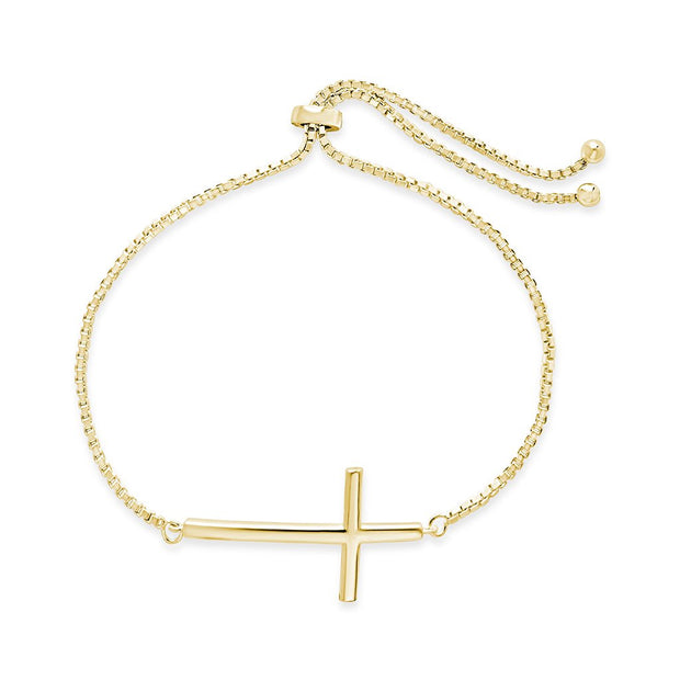 Polished Cross Bolo Bracelet