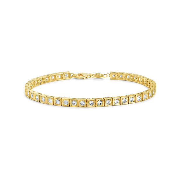 Christina Square CZ Tennis Bracelet