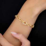 Carter Round Statement Link Bracelet
