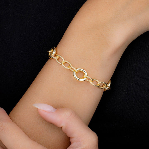 Carter Round Statement Link Bracelet