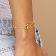Sterling Silver Interlocking Circle Bracelet