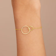 Sterling Silver Interlocking Circle Bracelet