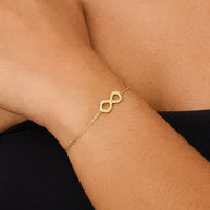 Sterling Silver Delicate Infinity Bracelet