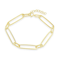 Sterling Silver Polished Large Link Bracelet