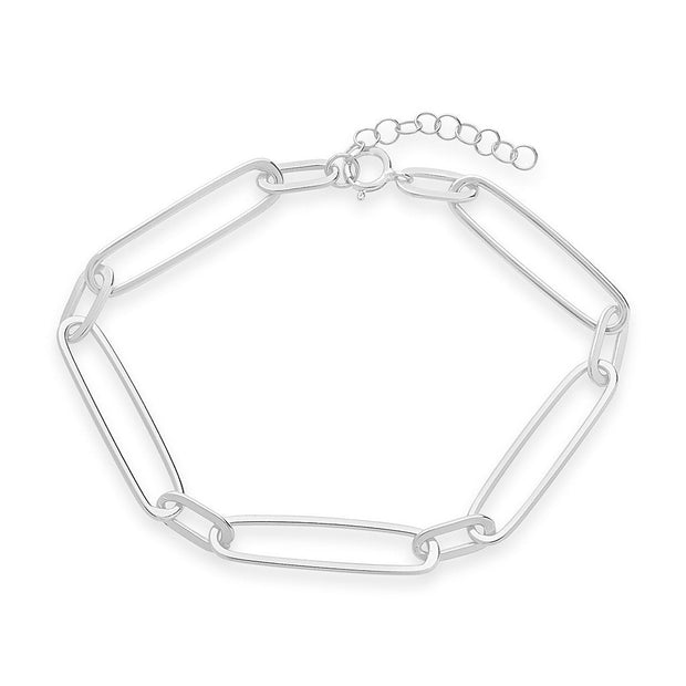 Sterling Silver Polished Large Link Bracelet