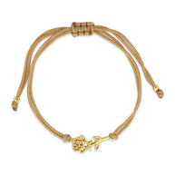 Sterling Silver Birth Flower Bolo Bracelet