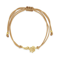 Sterling Silver Birth Flower Bolo Bracelet