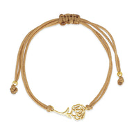 Sterling Silver Birth Flower Bolo Bracelet