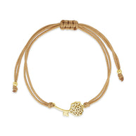 Sterling Silver Birth Flower Bolo Bracelet