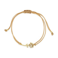 Sterling Silver Birth Flower Bolo Bracelet
