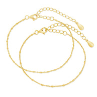Sterling Silver Chloe Chain Bracelet Set of 2