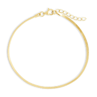 Sterling Silver Herringbone Chain Bracelet