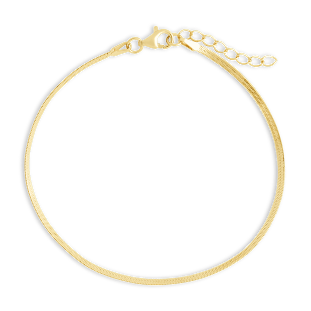 Sterling Silver Herringbone Chain Bracelet