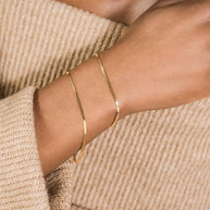 Sterling Silver Herringbone Chain Bracelet