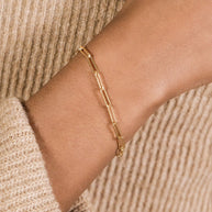 Sterling Silver Paperclip Chain Bracelet