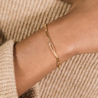 Sterling Silver Paperclip Chain Bracelet