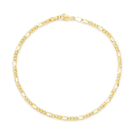 Sterling Silver Figaro Chain Bracelet