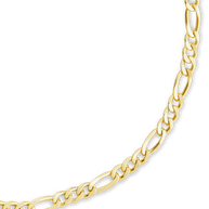 Sterling Silver Figaro Chain Bracelet