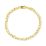 Dainty Sterling Silver Figarro Chain Bracelet