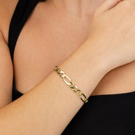Dainty Sterling Silver Figarro Chain Bracelet