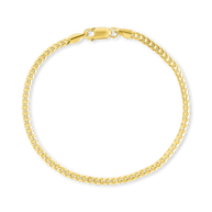 Sterling Silver Kira Wheat Chain Bracelet