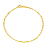 Sterling Silver Basia Dainty Beaded Chain Bracelet