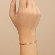Sterling Silver Basia Dainty Beaded Chain Bracelet