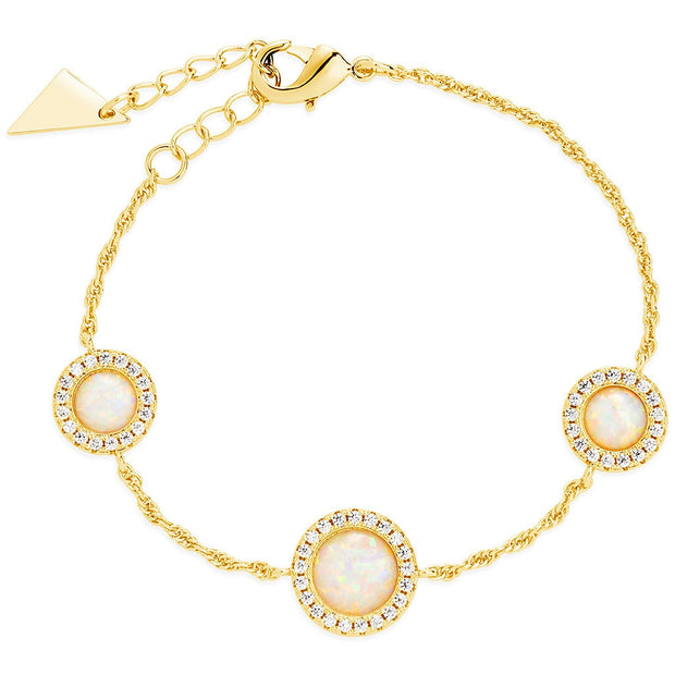 Oasis Opal & CZ Stationed Bracelet