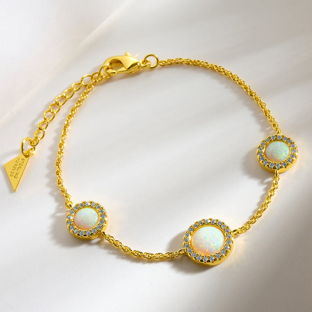 Oasis Opal & CZ Stationed Bracelet