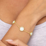 Oasis Opal & CZ Stationed Bracelet