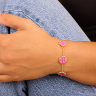 Rose Petal Station Bracelet