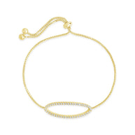 Oval CZ Slider Bracelet