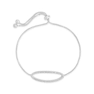 Oval CZ Slider Bracelet