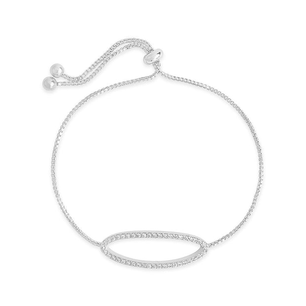 Oval CZ Slider Bracelet