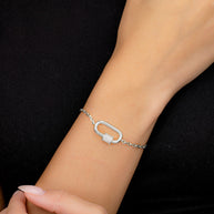 CZ Carabiner Bolo Bracelet