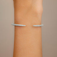 CZ Open Spike Cuff Bracelet