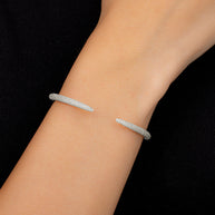 CZ Open Spike Cuff Bracelet
