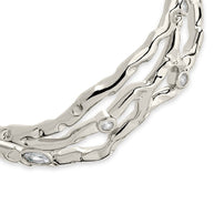 Tully CZ Molten Metal Cuff Bracelet