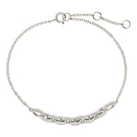 Harley CZ Interlocking Chain Bracelet