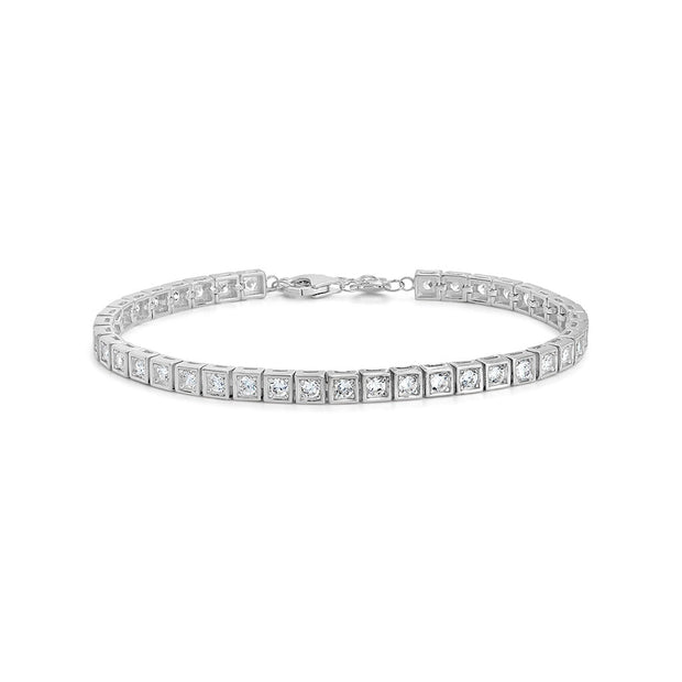 Christina Square CZ Tennis Bracelet